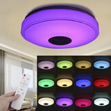 Luminária de teto LED 33CM 100W bluetooth WIFI RGB com alto-falante musical, lâmpada dimmable com controle remoto via APP 110-245V