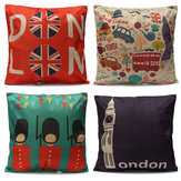 Чехлы для подушек в британском стиле для путешествий по Европе для дома, автомобиля и декора дивана
