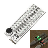 Placa LED mini espectro USB Geekcreit® 2x13 con control de voz y sensibilidad ajustable