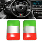 Emblème autocollant en aluminium avec drapeau italien pour décoration de voiture
