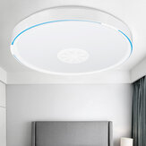 Lampada a soffitto a LED a forma rotonda RGB con altoparlante musicale e dimmerabile tramite bluetooth e WIFI, compatibile con Amazon Alexa e Google