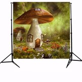 10x10ft Sunshine Forest Mushroom House Photography Sfondo Studio Prop Background 