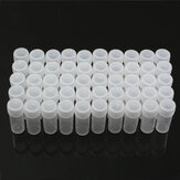 Lab için 50 Adet 5 ml Plastik Örnek Küçük Şişe Saklama Kabı Test Tüpü