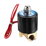 Válvula solenóide elétrica de latão LAIZE DN8 NPT 1/4 AC 220V/DC 12V/DC 24V válvula normalmente fechada para água, ar e combustíveis
