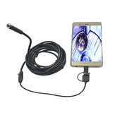 3 az 1-ben 7 mm-es 6LED vízálló boroszkóp Android USB C típusú portos furat-ellenőrző kamera 1/2 / 3,5 / 5m