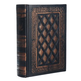 Caderno clássico vintage xadrez preto e dourado