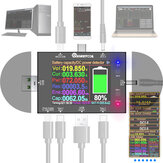 MUSTOOL UD24 5V~32V DC5.5 USB Test Cihazı 2.4 İnç Type-C Dijital Voltmetre Ampermetre Güç Bankası Voltaj Test Cihazı Volt Ölçer PD Hızlı Şarj için