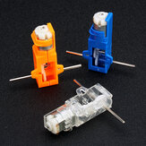 1:28 Motor de engranajes Transparente/Azul/Naranja de Eje Hexagonal para modelo de coche de chasis DIY