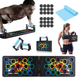 Suportes dobráveis para flexões de braço 24 em 1 equipamento de fitness multifuncional portátil para peito, ombros, abdômen e costas