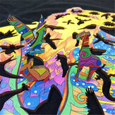 Specjalny zagadkowy drewniany puzzle w kształcie zwierząt - kolorowy jaszczurka / kolorowy słoń / kolorowa lampart / kolorowy orzeł / tygrys / kolorowa sowa / kolorowa wiewiórka / papuga - zabawki puzzle