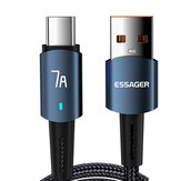 ESSAGER 7A USB-A C típus kábel QC VOOC IQOO SCP AFC gyors töltési adatátvitel rézmagvonallal hosszúságban 0,5 m / 1 m / 2 m / 3 m Huawei P50-hez Xiaomi Mi12-hez OPPO Reno9-hez HonorX40 GT-hez