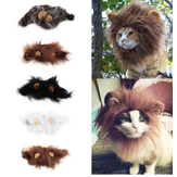 Pet Cat Emulation Lion Cabelo Mane Ears Head Cap Outono Winter Dress Up Costume 