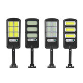 Luminária solar de rua / parede 60COB / 150COB / 120SMD / 213SMD com sensor de movimento PIR e ajuste de intensidade para segurança externa