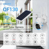 ESCAM QF130 1080P PT WIFI Batterie PIR Alarm IP-Kamera mit Solarpanel Vollfarb-Nachtsicht Zwei-Wege-Audio IP66
