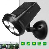 Waterproof IP65 4 LED Solar Light Bright Motion Sensor Landscape Wall Lamp for Garden Outdoor