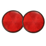 2 rote universelle runde Reflektoren mit 2 Zoll Durchmesser für Motorräder, ATVs und Dirt Bikes