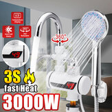 Robinet électrique à chauffage instantané de 3000W 220V avec affichage LED pour salle de bain, cuisine et pommeau de douche