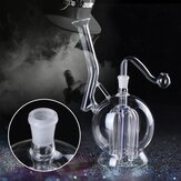 18cm Luminous Water Glass Smoking Pipes Glassware Herb Pipe with LED light