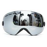 Gafas de snowboard y esquí con lentes de dos capas, protección UV, antivaho, para conducir motocicletas, color gris