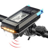 3 w 1 Smart Lampa rowerowa 800Lm Jasność Bateria 2000mAh IP65 wodoodporna z Prędkościomierzem Dzwonek LED latarka rowerowa Cyklistyka