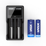 XTAR VC2S 2 Yuvaları Colorful VA LCD Ekran USB Şarj Ile Batarya Şarj & Güç Bankası Ayarlanabilir