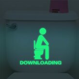 Honana DX-014 15x20cm Fluorescerende Glow Toilet Muur Sticker Kamer Denken Downloaden