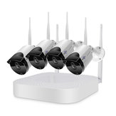 Hiseeu 4CH Wireless NVR 960P WIFI CCTV System IP Camera IR Outdoor Camera Security Surveillance Kit