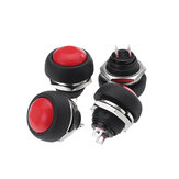4Pcs Waterproof Button Switch Momentary Off/On Push Button Switch Red 12mm