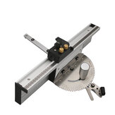 Nova cerca de perfil de alumínio para guia de medição de esquadria W / parada de trilha para serra de mesa com roteador, régua de montagem de esquadria para ferramentas de marcenaria