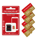 Microdrive CLASS10 Yüksek Hızlı TF Hafıza Kartı 32GB 64GB 128GB 256GB Micro SD Kart Flash Kart Sürücü Kaydedici Telefon Kamera için Akıllı Kart