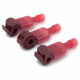 Excellway® TC01 ชุดสายสัญญาณ 50 ชิ้นสีแดง Quick Splice Wire Terminal และชุดตัวเชื่อมต่อชาย Spade