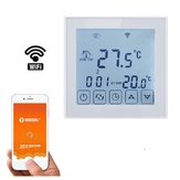 WIFI Smart Large Touch Screen Programmable Electric Heating Thermostat Carbon Crystal Wall Warm Thermostat  Remote Control