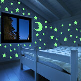 3D輝く星と月のステッカー DIY 子供部屋 寮装飾 ナイトグロウ 星空ウォールデコレーション