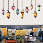 Miico Kreatív Színes Exotica mennyezeti lámpák PVC eltávolítható otthoni szobadekorációs matrica