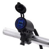 28mm 5V 4.2A LED Doppel-USB-Ladegerät, wasserdichte Steckdose, Stromversorgung für Motorrad, Fahrrad, Auto, Boot, 12-24V