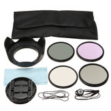 67MM UV CPL FLD ND4 Φίλτρο Polarizing Lens Kit Hood Cap Bag 