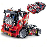 Decool 3360 608pcs Race Truck Авто 2 В 1 Преобразуемые модели для строительных блоков наборы для игрушек DIY Игрушки с Коробка