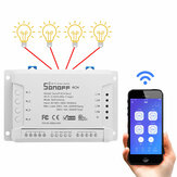 SONOFF® 4CH R2 4 Canali 10A 2200W 2.4Ghz Smart Home WIFI Switch wireless APP Remote Control AC 90V-250V 50 / 60Hz Din Rail Mounting Home Automation Module