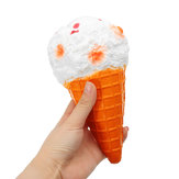 Squishy Jumbo Ice Cream Cone 19cm Slow Rising White Collection Παιχνίδι Διακόσμηση δώρου