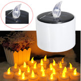 Napelemes LED gyertya akkumulátor esküvői dekoráció romantikus meleg fehér tea fény