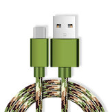 Bakeey 2A Camouflage Nylon Weave Line Type-C USB Fast Charging Data Cable 1m For Samsung S8 Xiaomi 6
