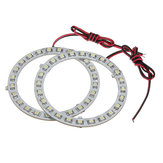 Paar 80mm 12 V Weiß Angel Eyes Lichter Scheinwerfer für BMW 24SMD LED Ring Auto Licht