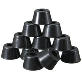 Protector de goma negro de 12 piezas de 25x20x15mm para patas de silla, mesa, muletas y muebles