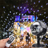 8W Schnee fallen Outdoor Moving Projektor Laser LED Garten Weihnachten Bühnenlicht AC100-240V