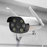 DIGOO DG-W30 1080P FHD színes, éjszakai látás, dupla fényű golyó, intelligens WIFI IP kamera, kültéri, vízálló támogatás, Google Cloud Tárolás Security Monitor