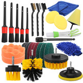 30PCS Cleaning Detailing Brush Set Dirt Dust Clean Brush Exterior Leather Air Vents Care Clean Tools For Car Motorcycle Air Vents