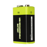 ZNTER S19 9V 600mAh USB Rechargeable 9V Lipo Battery