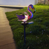 LED Solar Powered Ground Lawn Light Flamingo Bird Spring Stick Lamp Outdoor Garden Yard Decoration