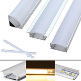 Soporte de canal de aluminio de 30CM para barra de luz rígida de tira LED para lámpara debajo del gabinete