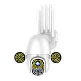 Guudgo 172 LED 1080P 2MP Kamera IP Prędkość zewnętrzna Dome Bezprzewodowa sieć Wi-Fi Bezpieczeństwo IP66 Wodoodporna kamera 360 ° Pan Tilt Zoom IR Sieciowy nadzór CCTV